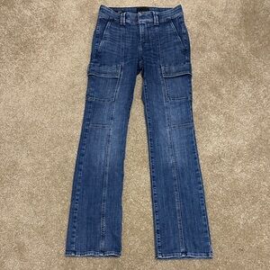Women’s Dark Blue Cargo-Style Jeans